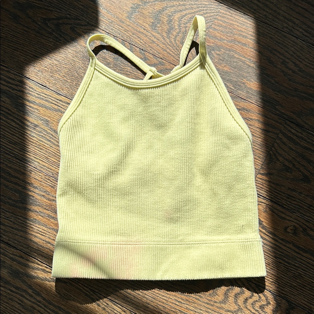 Gilly Hicks Vibrant Yellow Ribbed Tank Top
